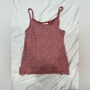 H&M Burgundy Floral Tank Top